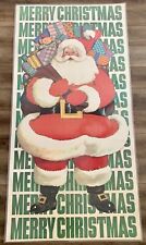 Vintage 1960’s Merry Christmas Santa Claus Door Poster Huge 6’ Laminated by PSI picture