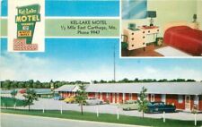 Automobiles Carthage Missouri Kel-Lake Motel roadside MWM Postcard 12732 picture