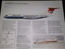 UNIQUE ~ Vickers VC 10 Airplane Aircraft Profile Data Print ~ NEAT picture
