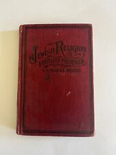 JEWISH RELIGION ETHICALLY PRESENTED ~ H. Pereira Mendes ~ 1904 rare book antique picture
