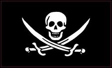 5 x 3 Jolly Roger Flag Bumper Magnet Pirate Door Truck Sign Magnets Signs Decal picture
