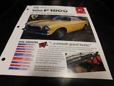 1960-1971 Volvo P1800 Spec Sheet Brochure Photo Poster 61 62 63 64 65 66 67 68 picture