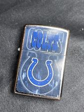 NFL ZIPPO 2014 RETIRED INDIANAPOLIS COLTS Logo Lighter VERY LIGHTLY USED. WORKS picture