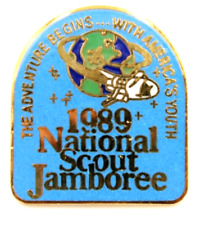 Official 1989 National Jamboree Hat Lapel Pin Space Shuttle Boy Scouts BSA picture
