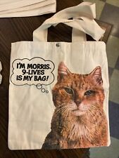 Vintage 1980’s Morris the Cat 9 Lives Canvas Tote Bag, With Snap Closure, purse picture