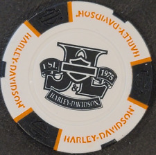J&L HD (White/Black/Orange) SOUTH DAKOTA ~ Harley Davidson Poker Chip picture