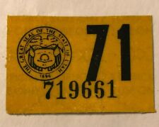 1971 Utah Motorcycle Car Truck New License Plate Registration Special Tag picture