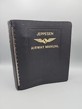 Jeppesen Airway Manual 7-Ring Spiral Binder with Plastic Protector Pages Vintage picture