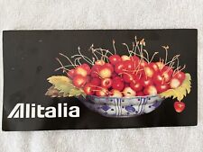 Vintage ALITALIA Ticket Jacket 'Bowl with Cherries' picture