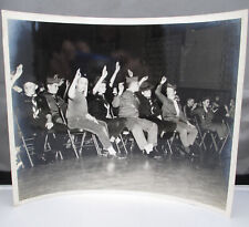 Vintage B&W 1962 BSA Boy Scout Newfoundland Canada 8x10 Meeting Photo Salute picture