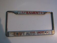 Sacramento Swift Auto World License Plate Frame Metal Dealer picture