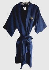 American Orient Express Train robe one size navy gold Embroidered waffle crest picture