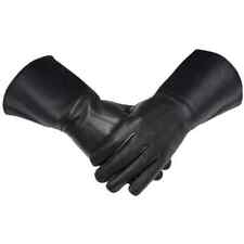 MASONIC GAUNTLET - BLACK PIPER DRUMMER LEATHER MASONIC GLOVES picture