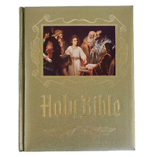 Vintage 1964 Large Heirloom KJV Holy Bible Red Letter Edition & Pictorial picture