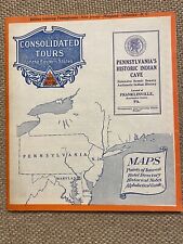 Vintage Travel Guide Consolidated Tours  Montreal PA NJ MD 1931 National Survey picture
