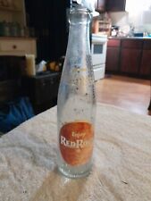 Vintage Clear Red Rock Cola Painted label 7 OZ POP Bottle 1939 picture