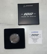 Boeing 1916*100*2016 Years of Boeing Satin Nickel Plated Coin With Certificate  picture