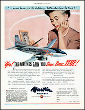 1948 Martin Aircraft Airlines Gain you time by travel vintage art print ad LA6 picture