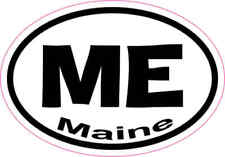 3X2 Oval ME Maine Sticker Vinyl State Vehicle Window Stickers Car Bumper Decal picture