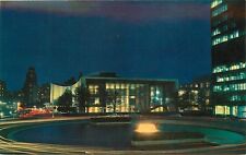 United Nations Headquarters night scene Fountain New York NY Postcard picture