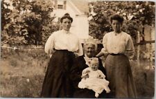 RPPC Bayside Maine 4 Generations Robersons,Ewell,Secumm? 1907 Penobscot Bay A786 picture