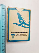VINTAGE TIA TRANS INTERNATIONAL AIRLINES POKER PLAYING CARD PLAYING CARDS NEW picture