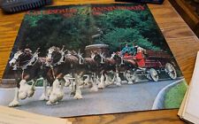 1933-1983 50TH ANNIVERSARY CLYDESDALE BUDWEISER BEER POSTER SIGN VTG RARE 17