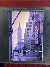 Empire State Bldg Iberia Airlines Pedestrians 1960s Kodachrome Glass Slide picture