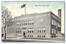 1928 View Of High School Building Campus Ogden Iowa IA Posted Vintage Postcard picture