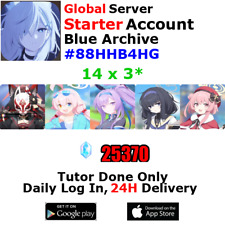 [Global] Blue Archive Starter Account 14x3* 25k+Pyroxene Wakamo #88HH picture