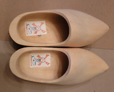 DUTCH HOLLAND HANDMADE BLANK TRADITIONAL POINTED WOODEN CLOGS 20CM - NEW picture