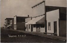 c1910s VONDA, Saskatchewan CANADA Real Photo RPPC Postcard Main Street Scene picture