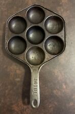 Vintage Jotul hexagon Cast Iron Pan Aebleskiver Biscuits Muffins Made In Norway picture