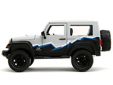 2007 Jeep Wrangler Gray and Black with Blue and White Stripes with Extra Wheels picture