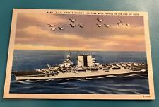 U.S.S. Aircraft Carrier Saratoga 1946 Used Postcard picture