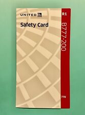 2020 UNITED AIRLINES SAFETY CARD--777-200/ O picture