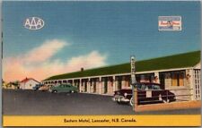 1950s Lancaster, New Brunswick NB Canada Postcard EASTERN MOTEL Roadside Linen picture