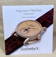 SOTHEBY'S 2009 Geneva Auction Catalogue Important Watches Rolex Patek Omega OEM/ picture