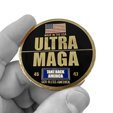 EL12-007 Save America Again Ultra MAGA President Trump Challenge Coin 45 Take Am picture