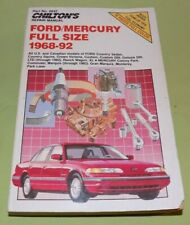 Chilton's FORD/MERCURY Full Size 1968-92 Repair Manual #6842 picture