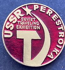 Sovet Union USSR Perestroika Exhibition 1989 official pin CCCP communism   picture