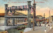 Lift Bridge Estero de Binondo Manila Philippines 1910c postcard picture