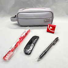 Northwest Airlines NWA KLM Amenity Kit Gray World Business Class Toiletry Bag picture
