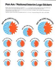 PAN AM-NATIONAL Airlines Stickers 15 Merger Decals, LABELS picture