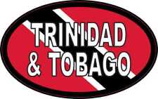 4inx2.5in Oval Trinidad and Tobago Vinyl Sticker Car Truck Vehicle Bumper Decal picture
