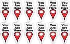 .75in x 1.5in You Are Here Pointer Stickers Car Truck Vehicle Bumper Decal picture