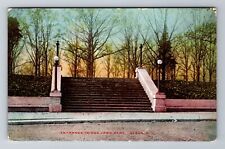 Olean NY-New York, Oak Lawn Park Entrance, Antique Vintage Souvenir Postcard picture