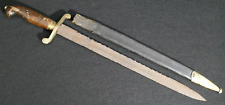 Antique German Pioneer Engineer Sawback Short Sword 57 Sidearm & Scabbard, Relic picture