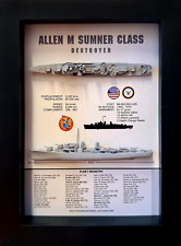 Allen M Sumner Class Destroyer Memorial Display Shadow Box, WW2, 6