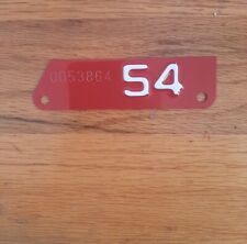 1954 RESTORED California YOM Motorcycle License Plate Metal Corner Tag picture